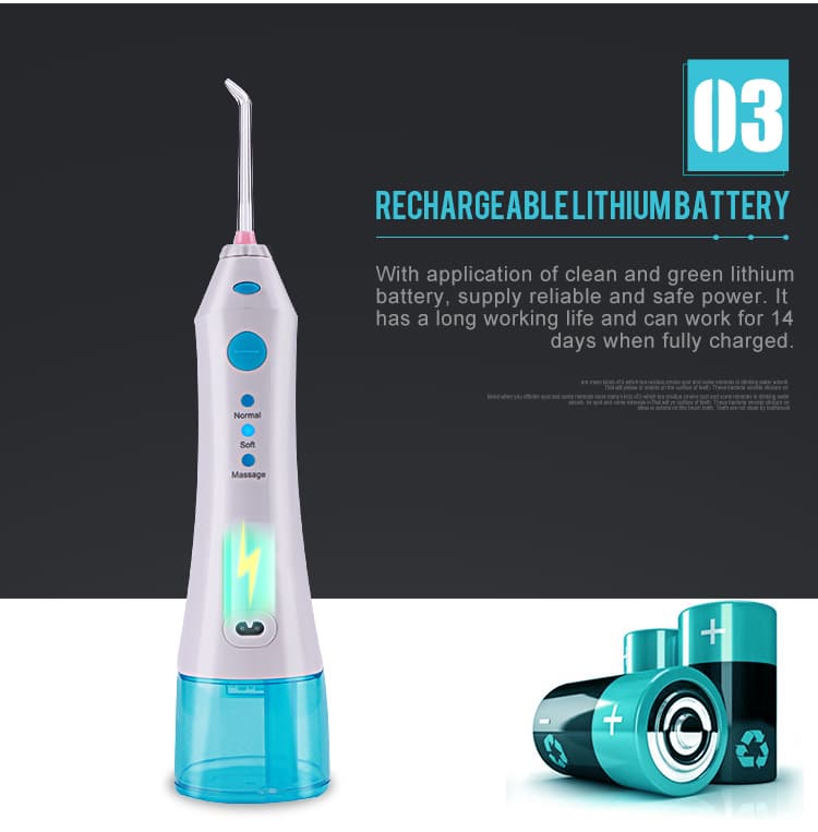 oral hygiene battery operated portable oral irrigator